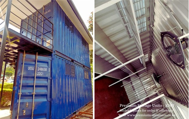 Exterior and interior of the container store