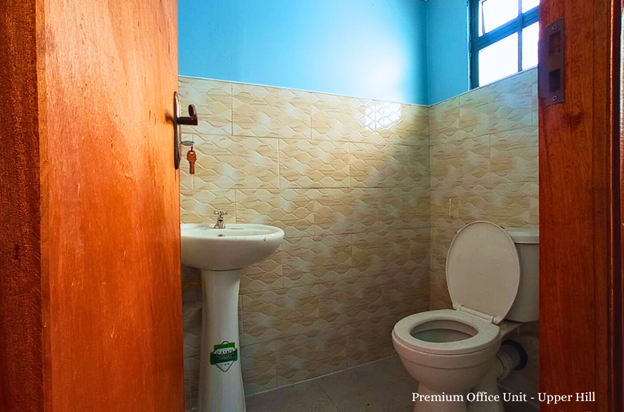 The washroom area