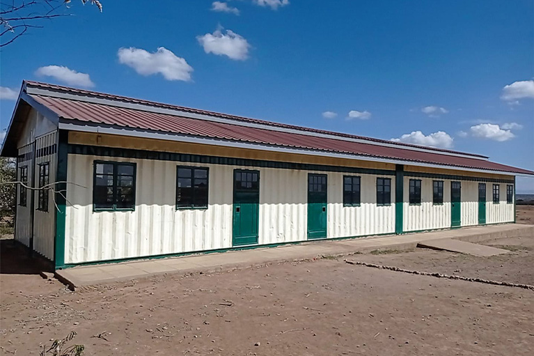 A Shipping Container Classrooms in Narok County